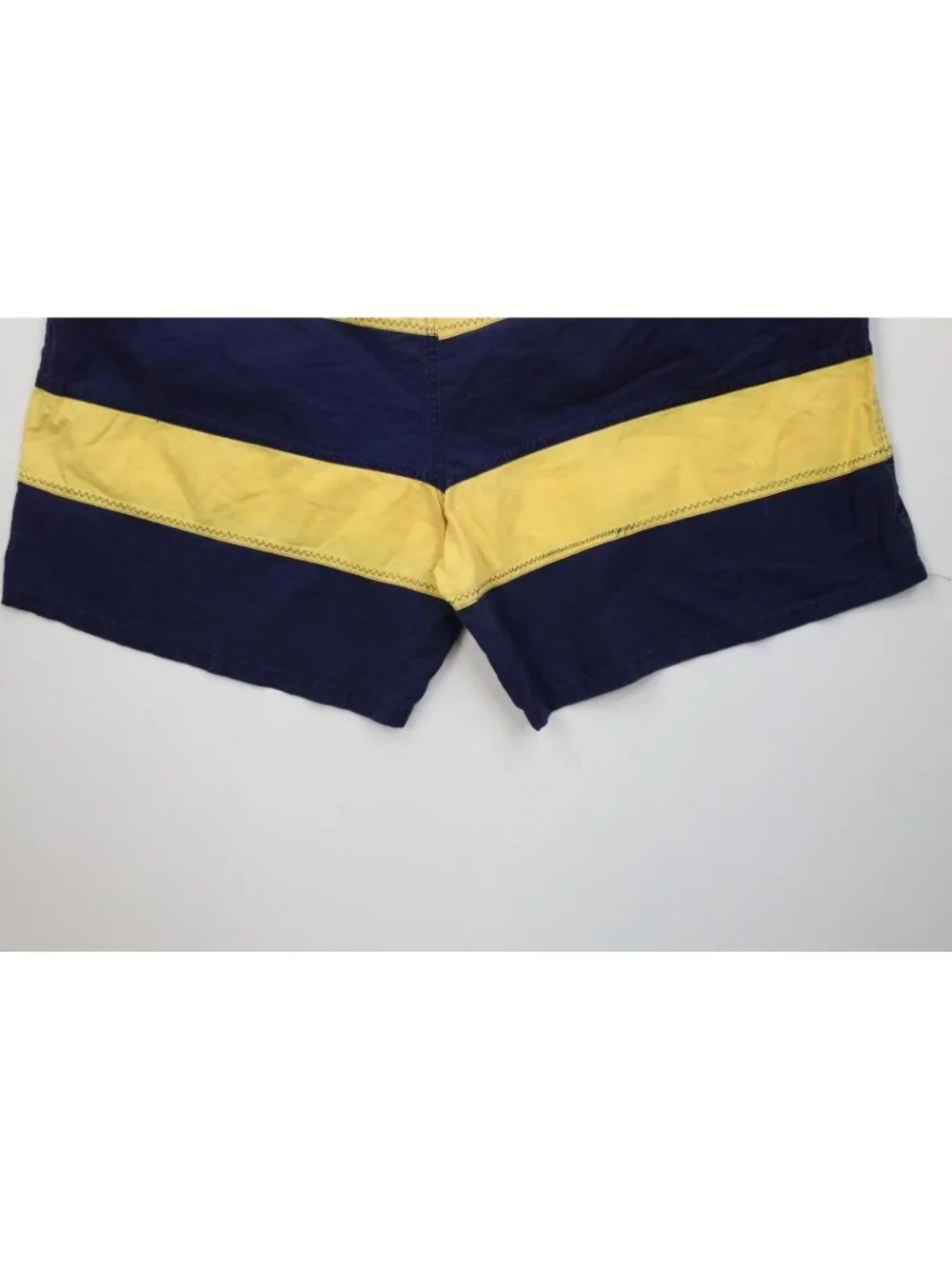 Vtg 90s Streetwear Mens 2XL Faded Striped Color Block Lined Above Knee Shorts